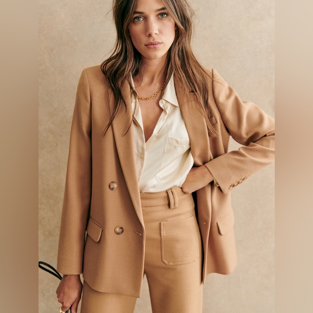 Sezane Christie Jacket Camel - Size 12